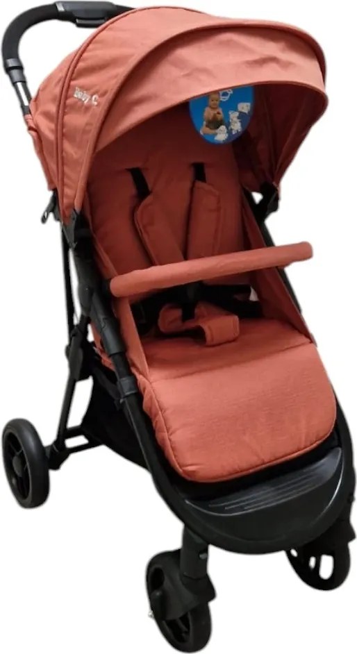 Carucior nou nascuti 2 in 1 BABY CARE™ PRO YK78, Pozitie somn, Spatar reglabil in 7 trepte, Frana picior, Pliabil, Portocaliu Gold