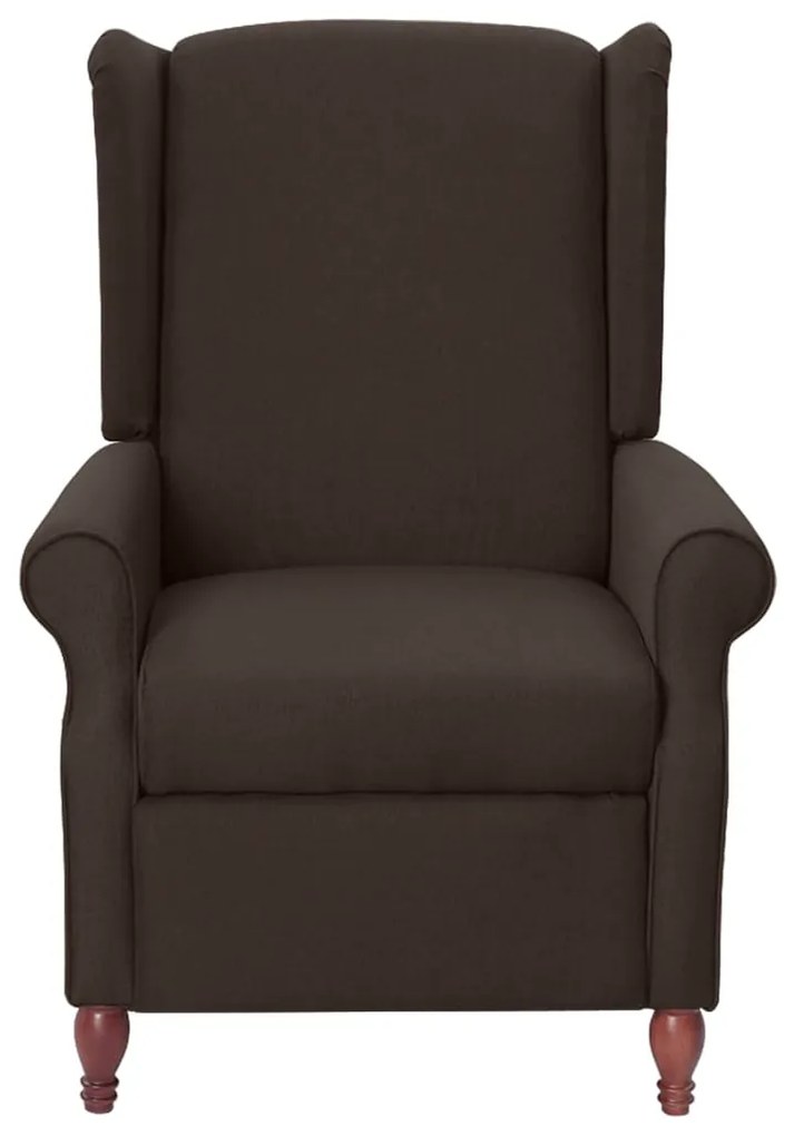 342232 vidaXL Fotoliu de masaj rabatabil, maro închis, material textil