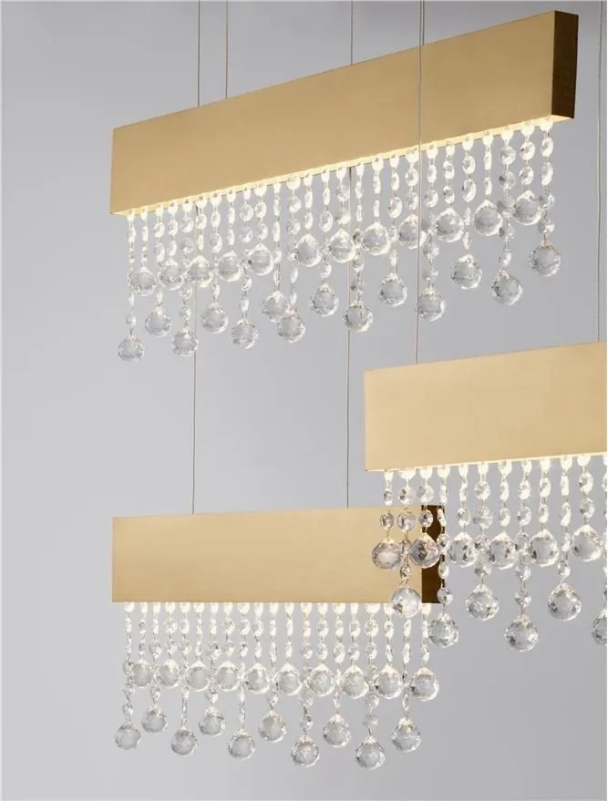 Lustra LED suspendata stil elegant CRISTA aurie