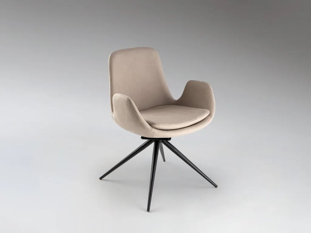 Scaun pivotant dining design elegant Zuna bej