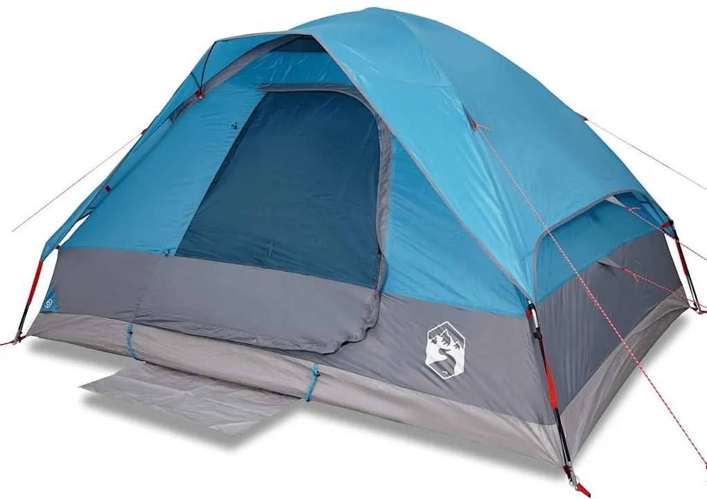 vidaXL Cort de familie cupolă, 6 persoane, albastru, impermeabil