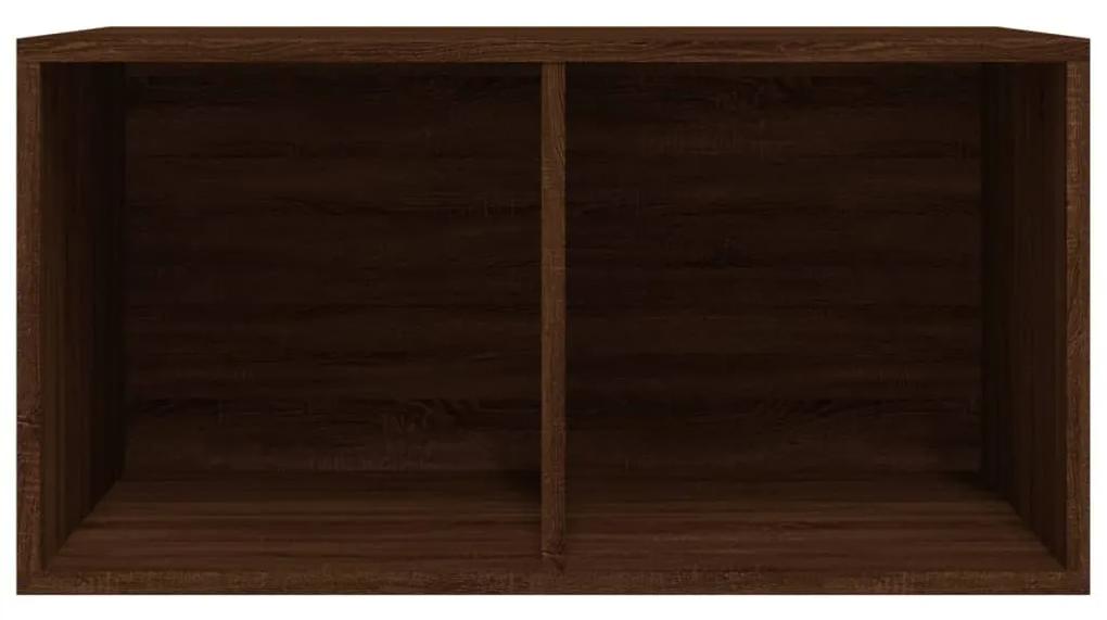 Cutie de depozitare viniluri, stejar maro, 71x34x36 cm, lemn 1, Stejar brun