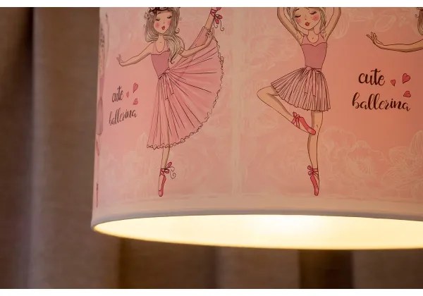 Lustră pe cablu pentru copii PRINT Duolla M 1xE27/40W/230V d. 35 cm balerine