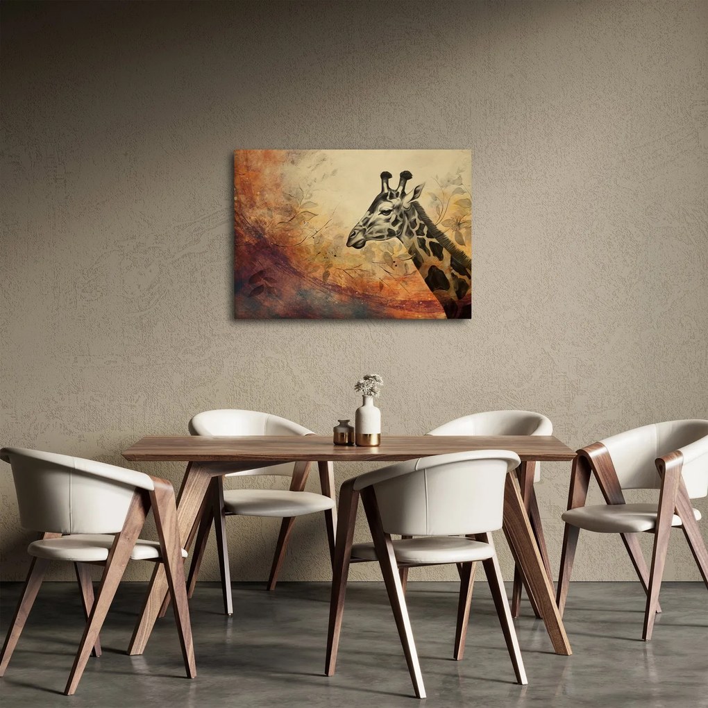 Tablou - Girafă, pictură (70x50 cm)