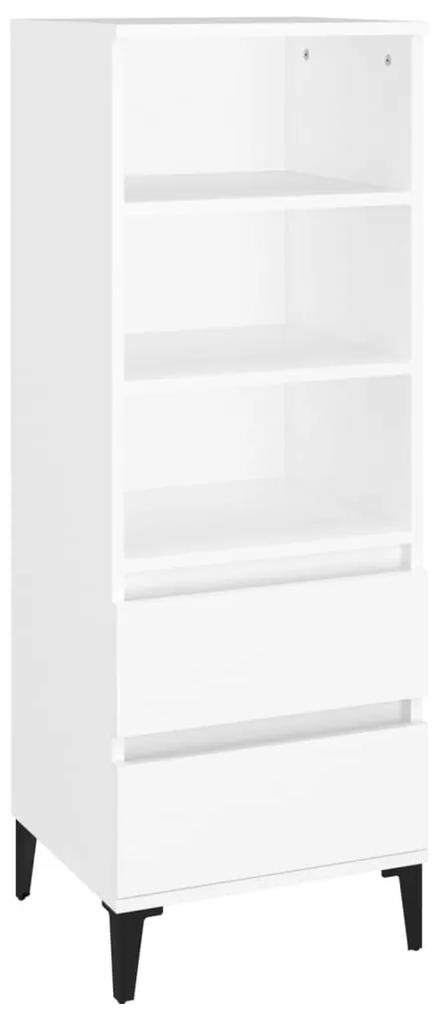 821244 vidaXL Dulap înalt, alb, 40x36x110 cm, lemn compozit