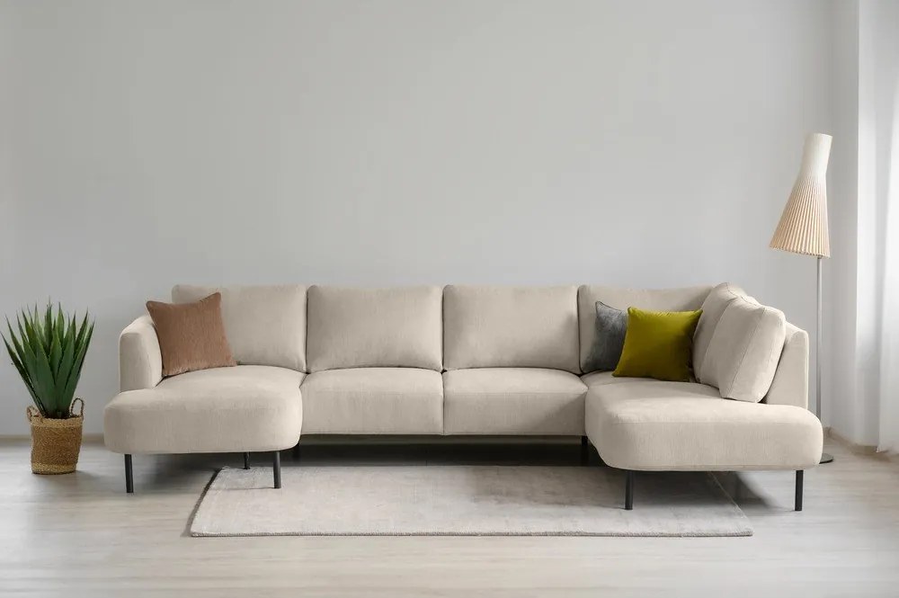 Colțar bej (cu colț pe partea dreaptă/în formă de "U") Hero – Scandic