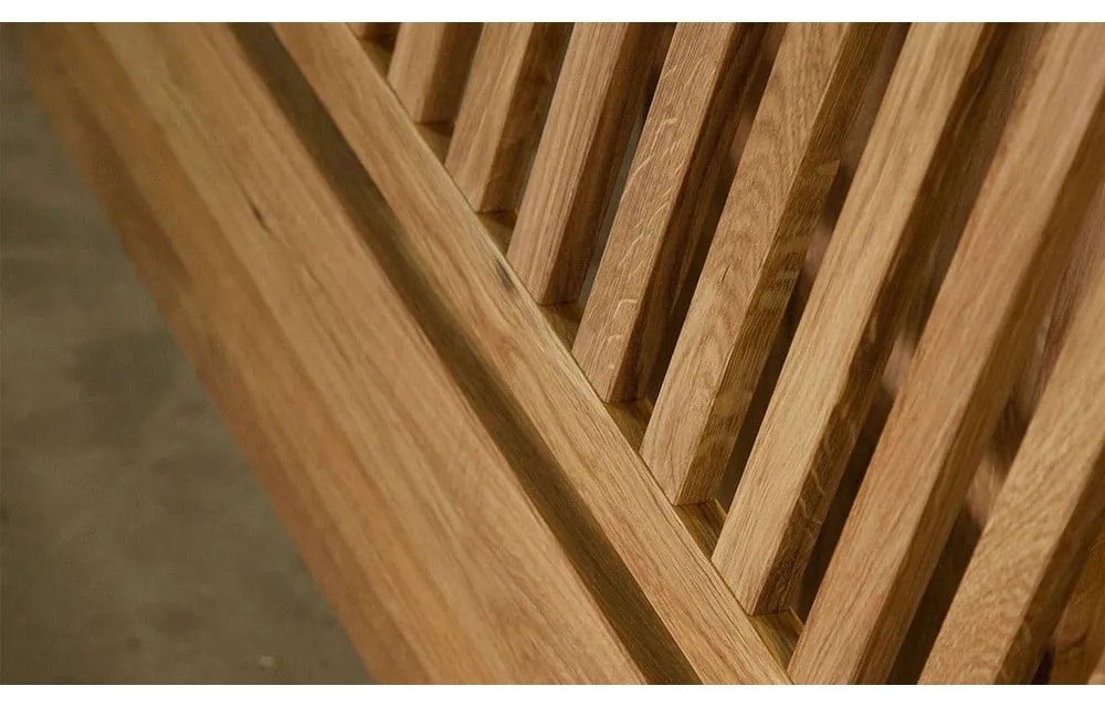 Pat dublu din lemn de stejar 160x200 cm Odys - The Beds