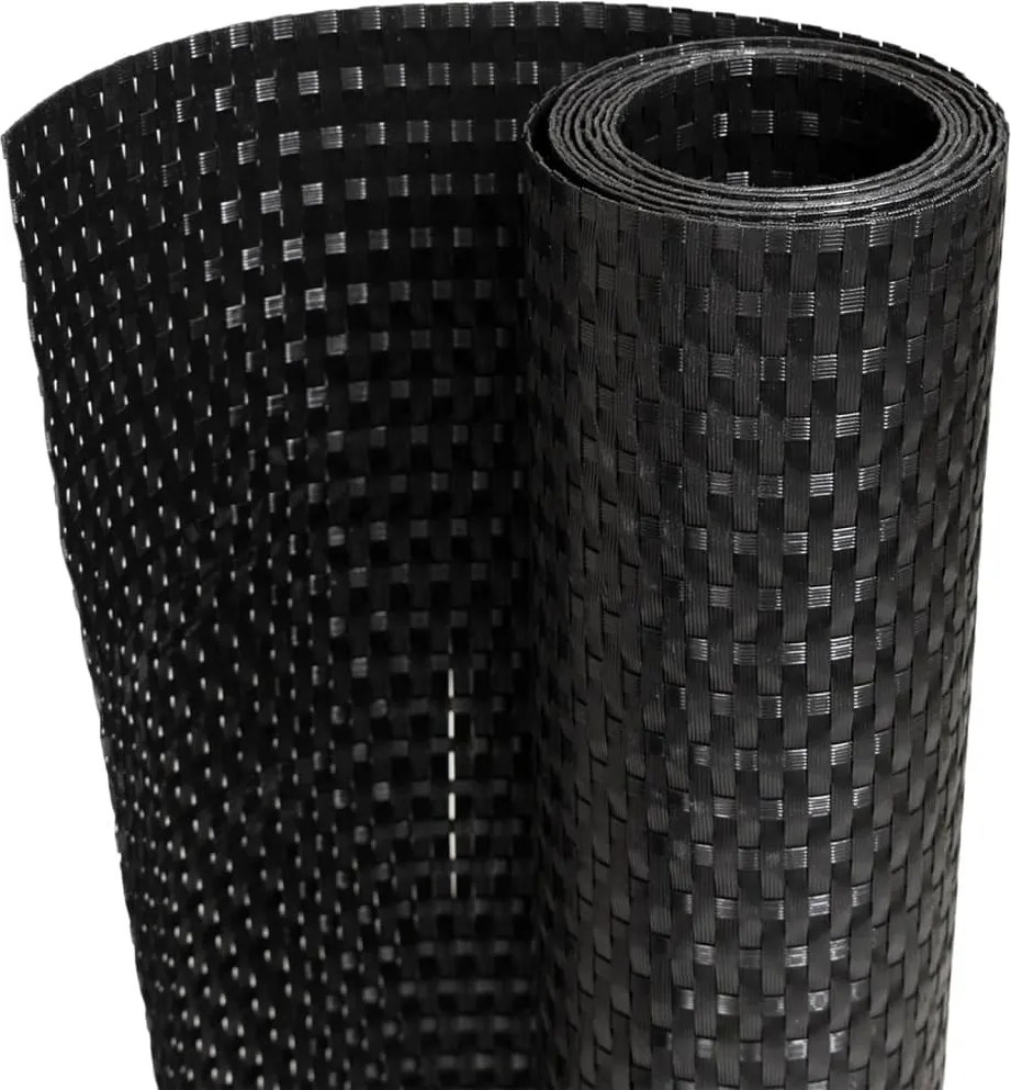 vidaXL Paravan pentru balcon, negru, 1000x100 cm, poliratan