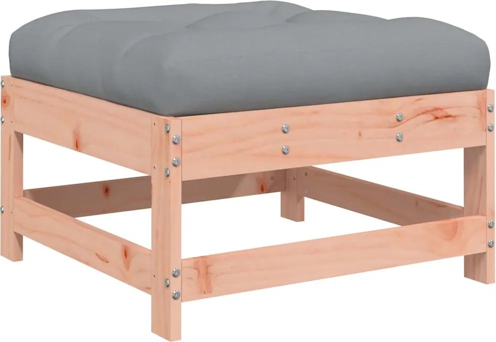 vidaXL Taburet de grădină cu pernă, lemn masiv douglas