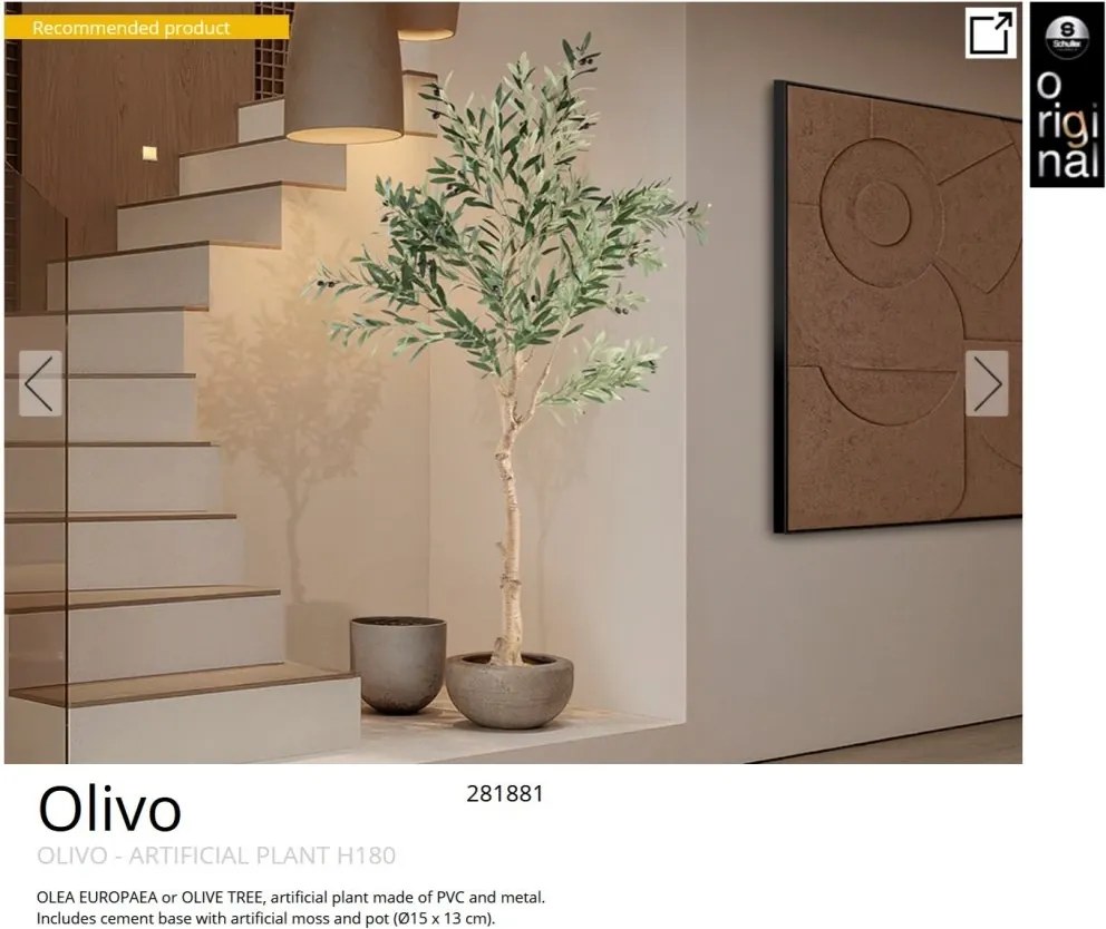 Planta artificiala decorativa Olivo, H180