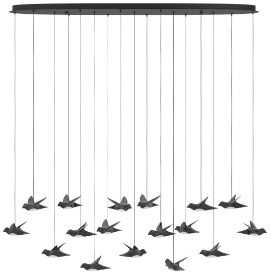 Lustră LED dimabilă pe cablu Eglo 390353 PARATEBUENO 17xLED/3W/230V negru