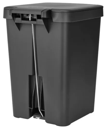 Coș cu pedală Brabantia StepUp 1008482, 25 L, Materiale ecologice, Deschidere mare, Gri închis