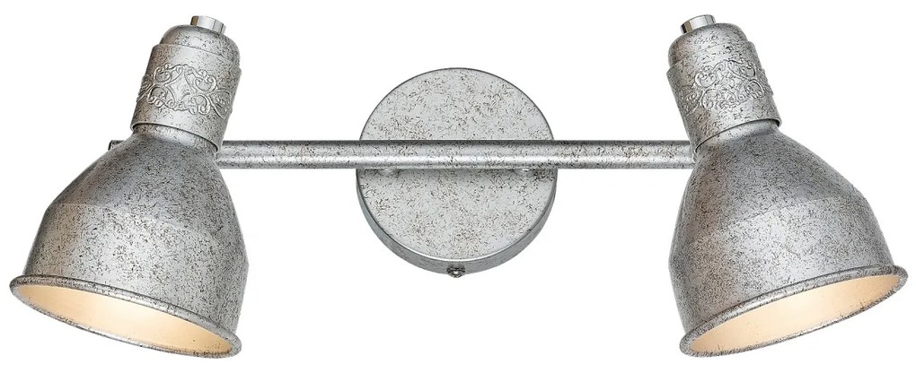 Aplica cu 2 spoturi design industrial THELMA argintiu antic 5387 RX