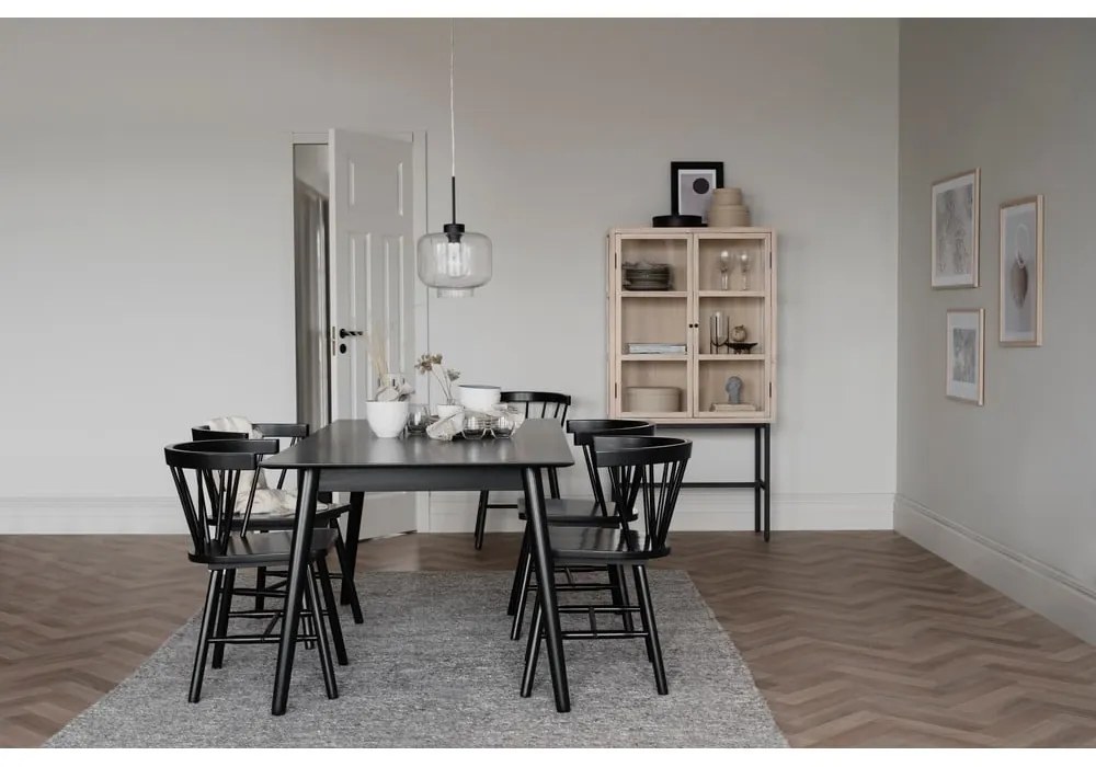 Masă de dining Rowico Lotta, 180 x 90 cm, negru