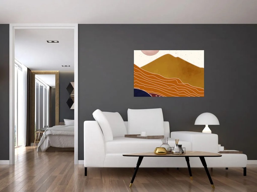 Tablou - Muntele de design Spacefrog N⁰1 (90x60 cm)