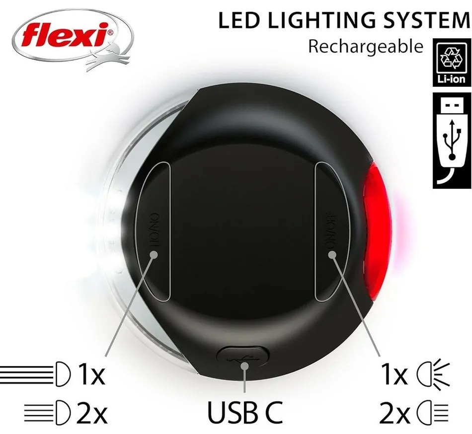 Lanternă Flexi LED sistem de iluminare negru, 7 x2 cm