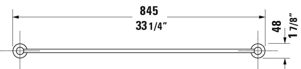 Duravit D-Code Suport prosop baie tip bara 80 cm