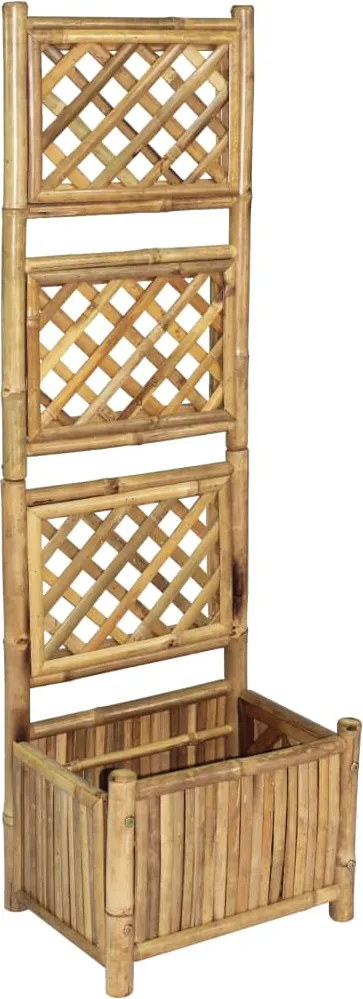 vidaXL Strat înălțat de grădină cu spalier din bambus, 40 cm