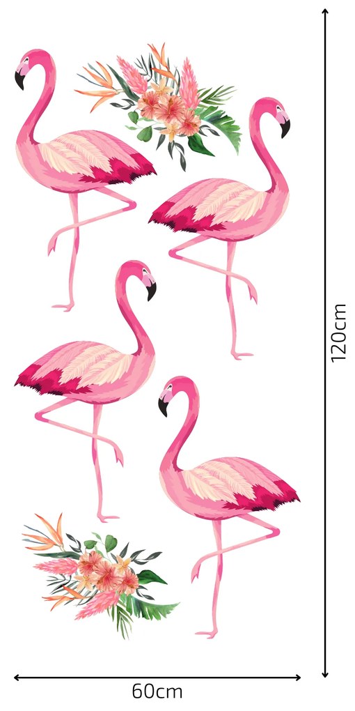 PIPPER. Autocolant de perete "Flamingos”