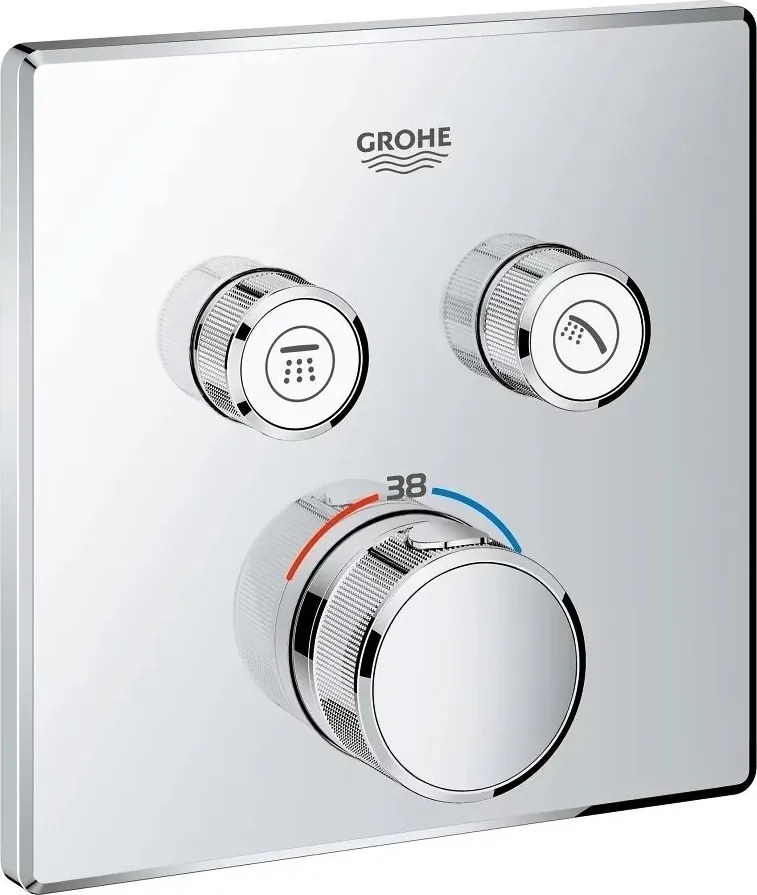 Baterie dus Grohe Grohtherm SmartControl termostatica patrata
