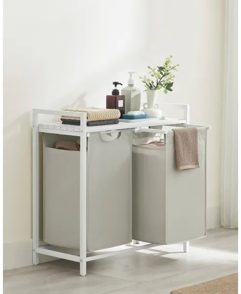 Coș pentru rufe REX alb