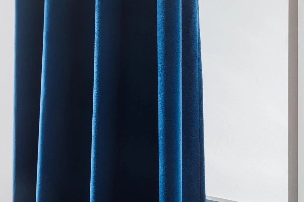 Draperie din catifea Culoare albastru regal, VELVET 140x250 cm Agatat: Rejansa