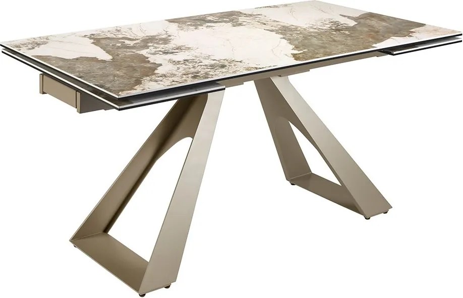 Masa extensibila deosebita design LUX Porcelain Marble 160-240cm