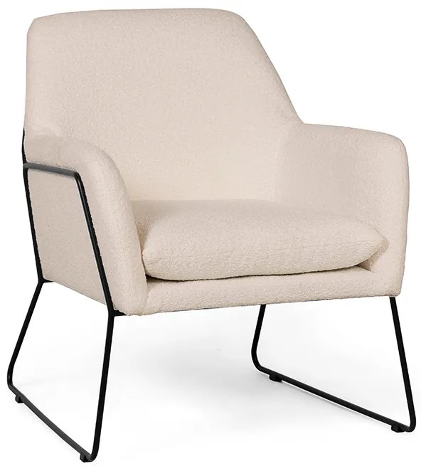 Fotoliu de design Culoare crem, MILAN