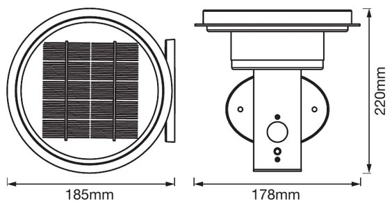 Ledvance - Lampă solară LED CIRCLE 6W/3,2V IP44 cu senzor și dimmer
