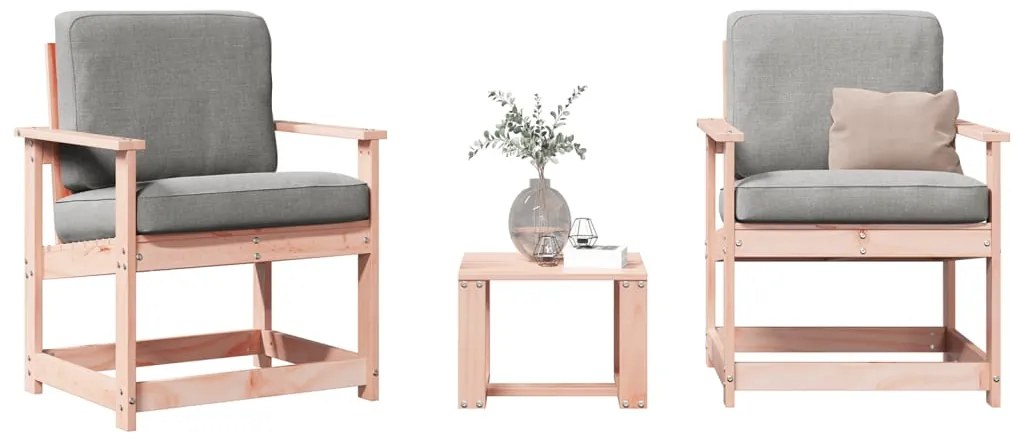 vidaXL Set mobilier de grădină, 3 piese, lemn masiv douglas