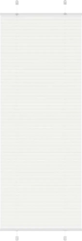 vidaXL Jaluză plisată alb 80x200 cm Lățime țesătură 79,4cm poliester