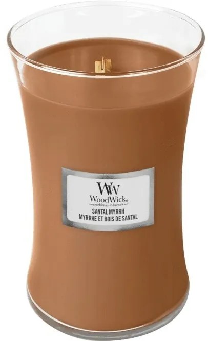Lumânare parfumată vază mare WoodWick SantalMyrrh, 609 g