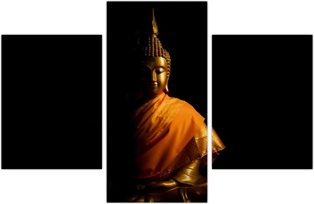 Tablou - Statuia lui Buddha de aur (90x60 cm)
