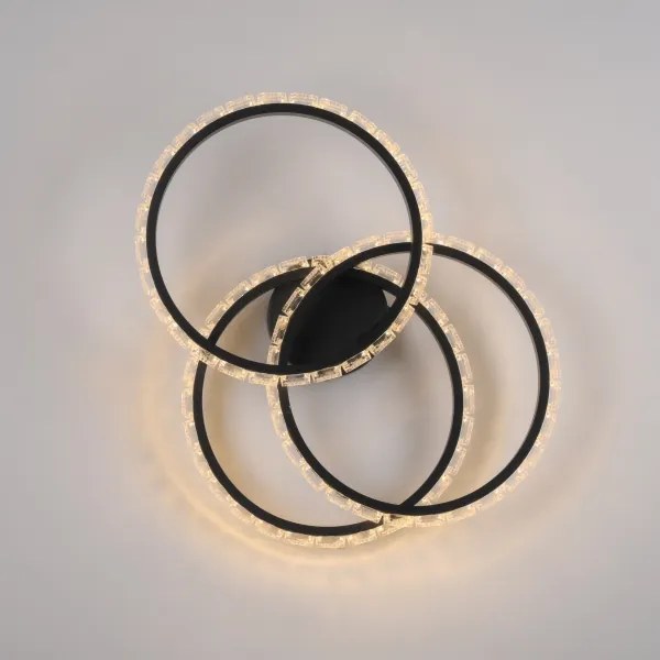 JUST LIGHT. 14734-18 - Plafonieră LED GLITRA LED/37W/230V, Ø 50 cm, neagră