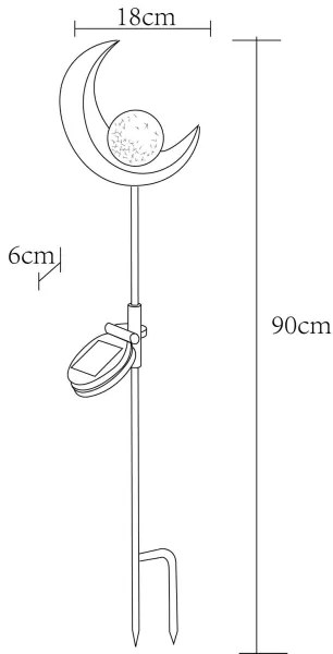 Corp de iluminat LED solar SOLAR LED/0,02W/3V 600mAh IP44 bronz Globo 33466