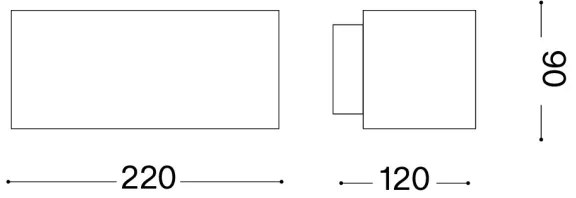Ideal lux - Corp de iluminat perete 1xE27/60W/230V