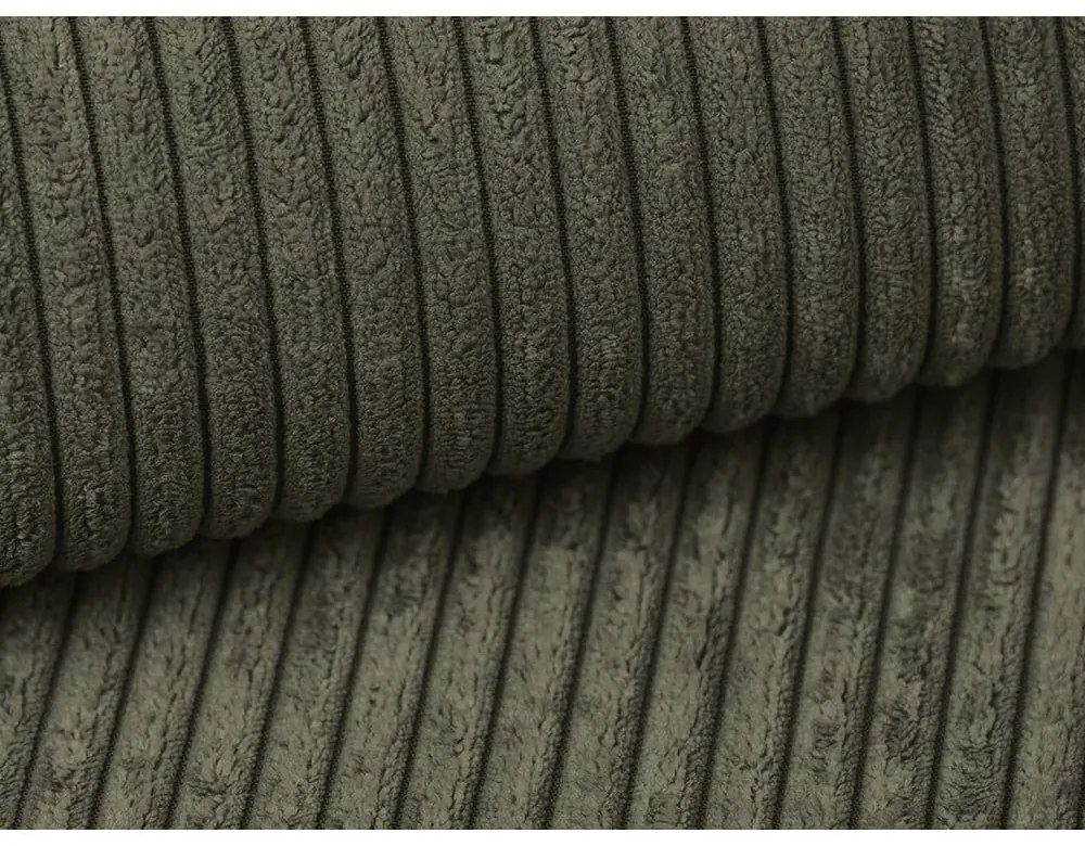 Canapea kaki extensibilă cu tapițerie din catifea reiată 195 cm Nona – Makamii