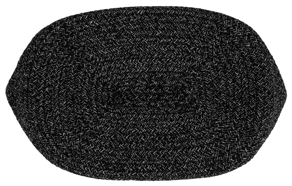TEMPO-KONDELA TIAGON, coş tricotat, negru, 30x26 cm