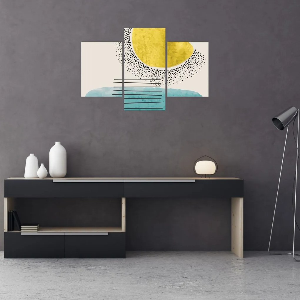 Tablou - pictură abstractă de plajă N⁰2 (90x60 cm)