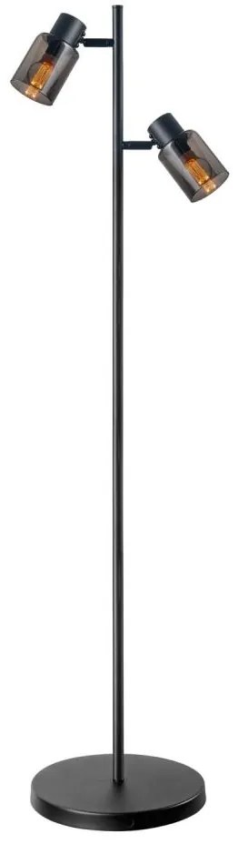 Lampadar REBECCA 2xE14/8W/230V negru/fumuriu