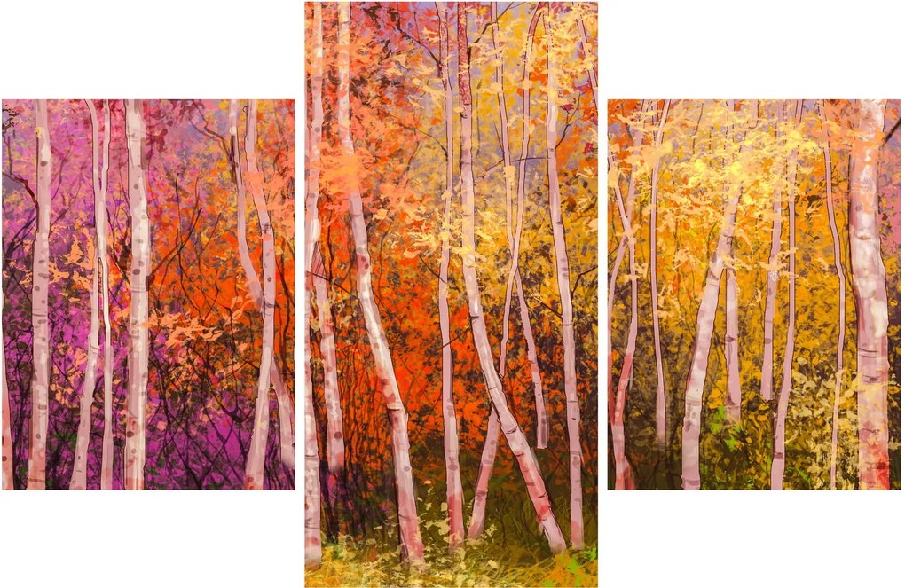Tablou - Pădurea colorată (90x60 cm)