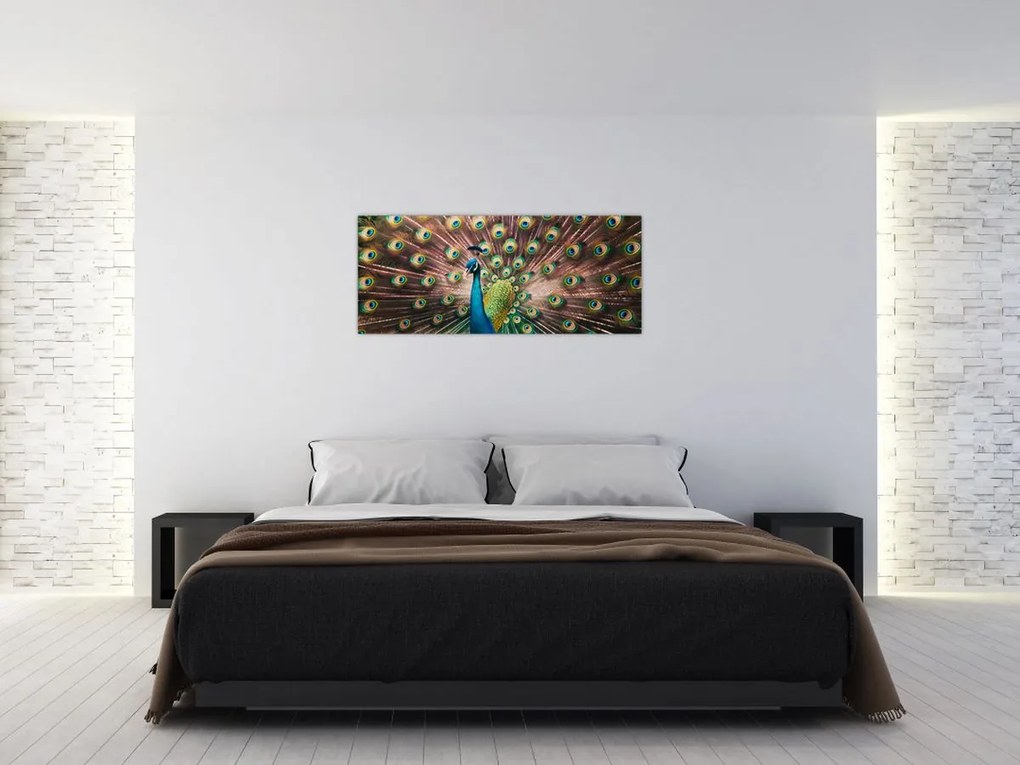 Tablou - Păun (120x50 cm)