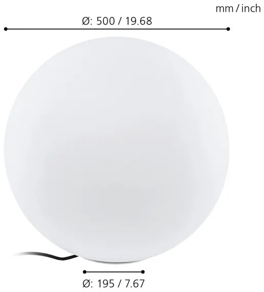 Eglo 98103 - Lampadar exterior MONTEROLO 1xE27/40W/230V IP65 ø500