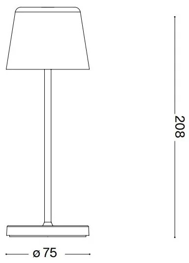 Ideal Lux - Lampă de masă LED tactilă reglabilă CUTE LED/2,5W/3,7V IP65 maro