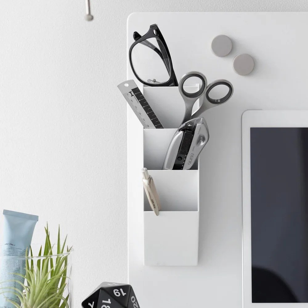 Organizator alb pentru papetărie din metal Tower – YAMAZAKI
