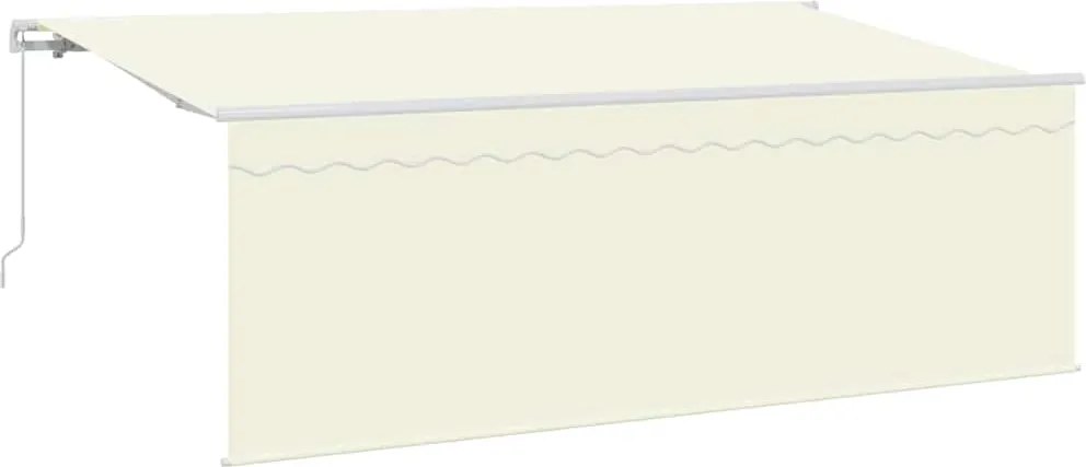 vidaXL Cort cu jaluzele Manual Crem 350 x 200 x 120 cm Stofă și Metal