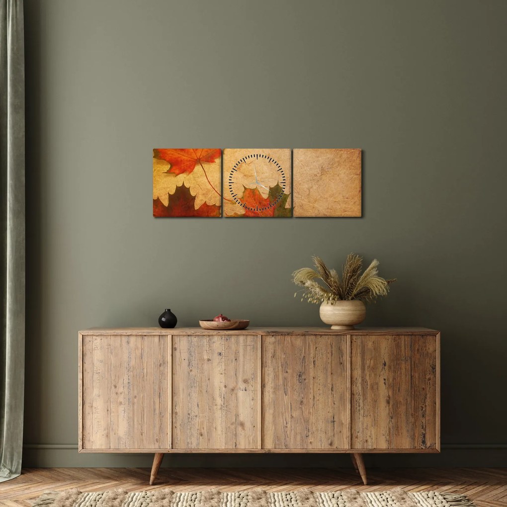 Tablou - Peisaj de toamnă (cu ceas) (90x30 cm)