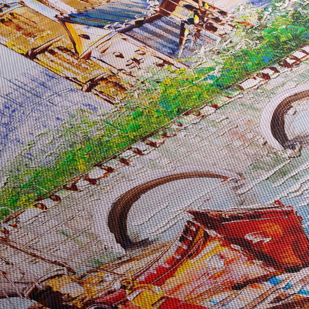 Tablou - Pictură în ulei a orașului (150x105 cm)