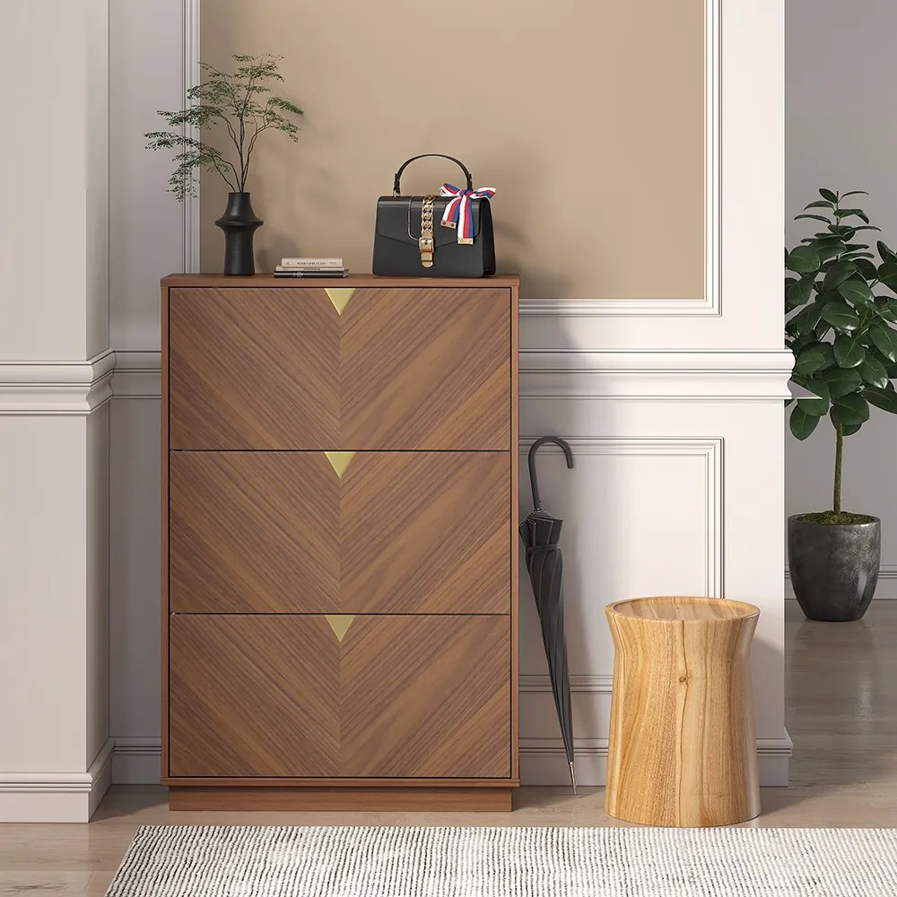 Dulap pentru încălțăminte - culoare: nuc stil mid-century conține 20 de perechi DEPRIMO 43144 by Deprimo