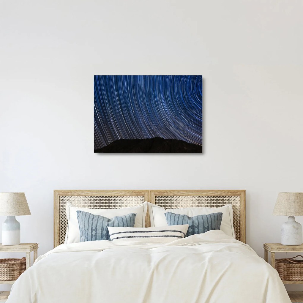 Tablou pe sticlă cu stele noaptea și cerul (70x50 cm)